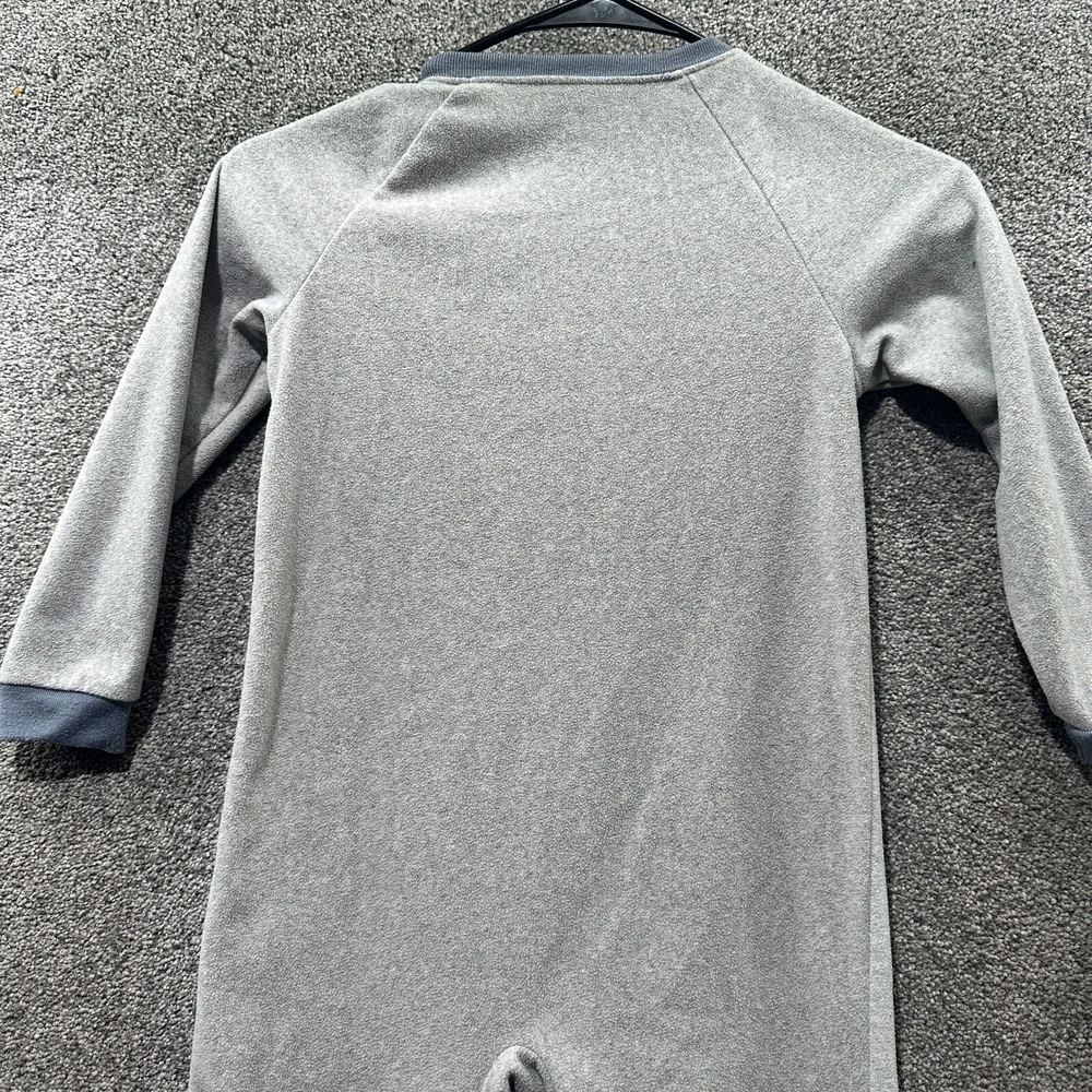 Carters One Piece Pajama Suit‎ Boys Toddler 5T Footed Gray Bear Full Zip